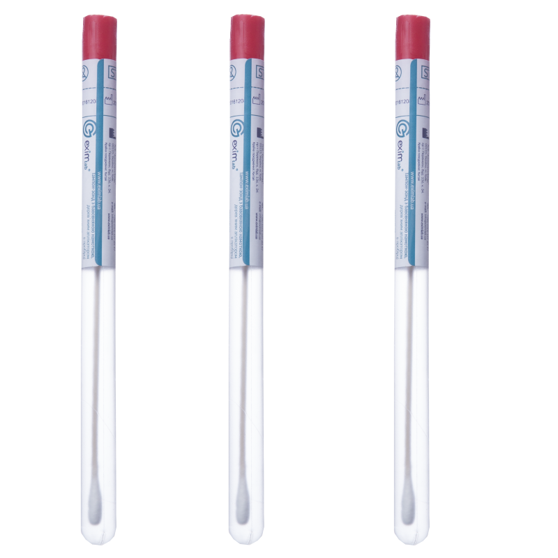 Пробірка транспортна, бавовна, дерево, стерильна, 12 x 150 мм (100 шт/уп)